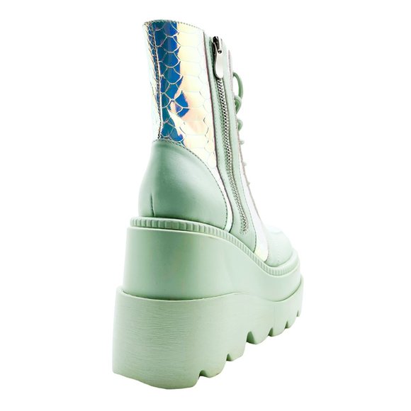 Cape Robbin X LASR Exclusive RADIO Prismatic Sage Platform Boots - Picture 3 of 3